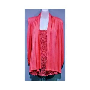 INC 2-Piece Jacket and Tank‎ Set, Orange, Size S